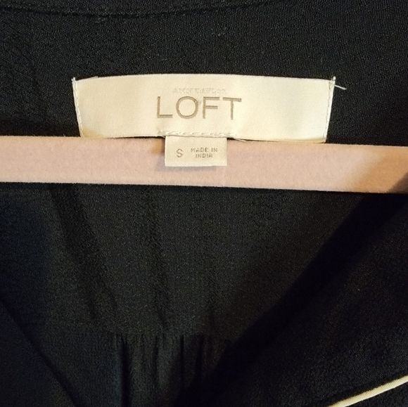 Loft by Ann Taylor Black and Ivory Pajama inspired Dress Size small - Picture 3 of 8